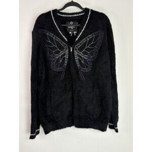 RARE Stitch Spring Fuzzy Butterfly Cardigan (Sz L) Unisex Demon Slayer Shinobu